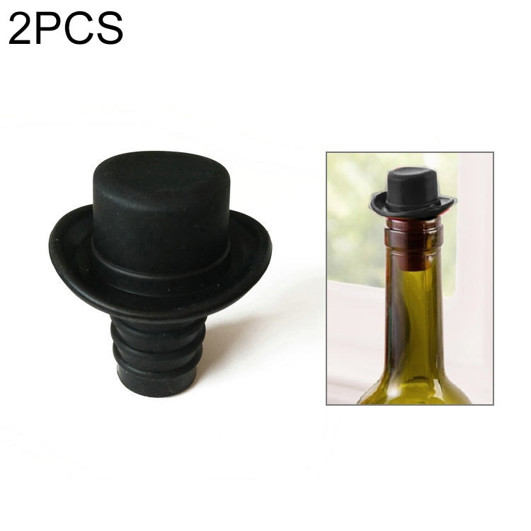 Silica Gel Top Hat Fresh Wine Corks Cruet Red Wine Stopper, 2 PCS Hat Shape(Brown), 2 PCS Hat Shape(Black), 2 PCS Hat Shape(Red Wine), 2 PCS Hat Shape(Yellow), 2 PCS Hat Shape(Rose Red), 2 PCS Hat Shape(Red)