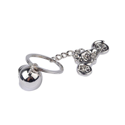Classic 3D Simulation Model Of Motorcycle Motorcycle Helmet Charms Creation Alloy Key Chain Key Holder Car Key, Motorcycle Shape