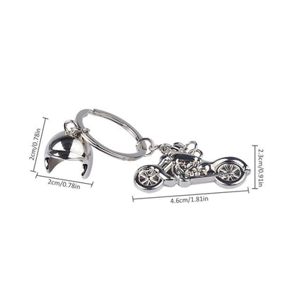 Classic 3D Simulation Model Of Motorcycle Motorcycle Helmet Charms Creation Alloy Key Chain Key Holder Car Key, Motorcycle Shape