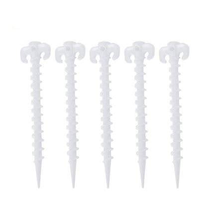 10 PCS/Set Luminous Camping Canopy Tent Ground Screw Pegs Horn Nails Outdoor Climbing Tent Plastic Nails Tent Accessories