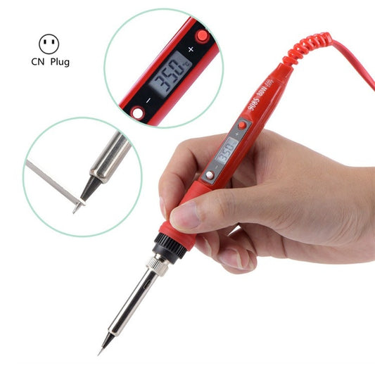 908S 80W LCD Thermostat Soldering Iron Constant Temperature Soldering Iron, CN Plug, EU Plug, US Plug