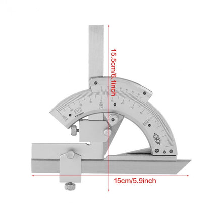 High Carbon Steel Non-parallax Trimmer Protractor Angle Measuring Ruler, Angle Measuring Ruler