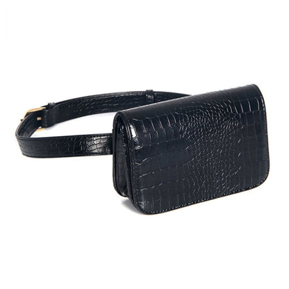 Vintage Women Alligator PU Leather Waist Pack Travel Belt Wallets Fanny Bags, Fanny Bags
