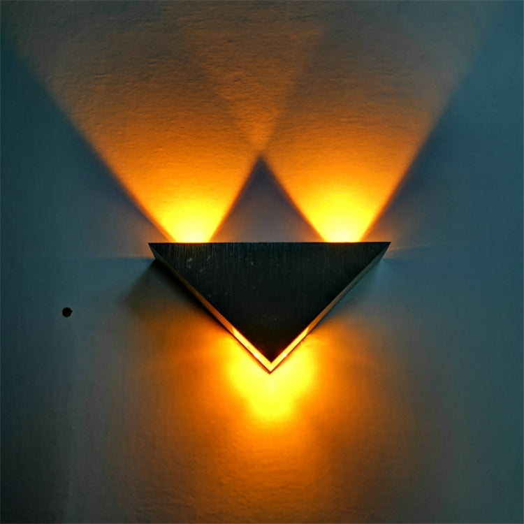 3W Aluminum Triangle Wall Lamp Home Lighting Indoor Outdoor Decoration Light, AC 85-265V, 3W