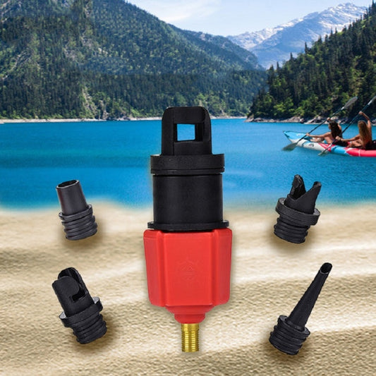 Surfing Paddle Board Rubber Boat Inflatable Bed Air Valve Adapter Car Air Pump Adapter, Air Pump Adapter(Red), Air Pump Adapter(Blue)