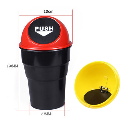 Universal Car Trash Bin Car Garbage Can Rubbish Dust Case Holder Bin Automobile Storage Bucket, Red, Yellow, Dark Gray, Blue, Black