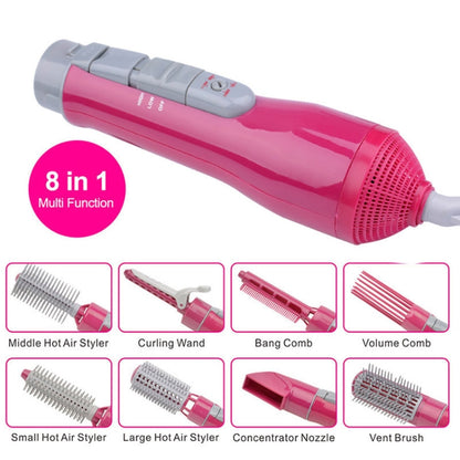 8 in 1 Professional Hair Dryer Hair Curler for Hotel Travel With Comb Powerful Hairdryer