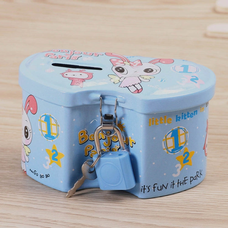 4 PCS Double Heart Cartoon Iron Creative Children Piggy Bank, Double Heart