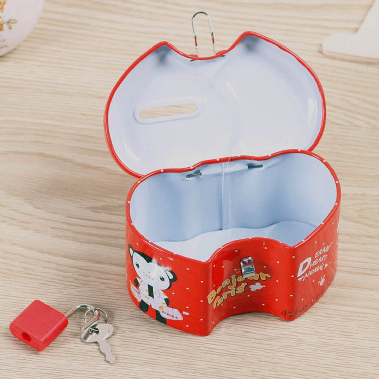 4 PCS Double Heart Cartoon Iron Creative Children Piggy Bank, Double Heart