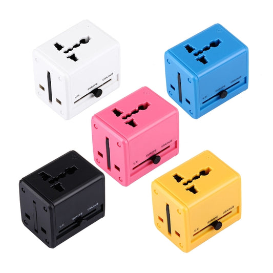 محول عالمي عالمي للسفر بمقابس مخفية مع شاحن مدمج بمنفذي USB للولايات المتحدة والمملكة المتحدة وأستراليا والاتحاد الأوروبي