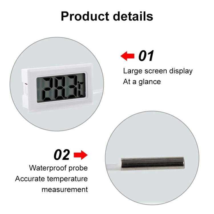 مقياس حرارة رقمي صغير الحجم للأماكن الداخلية بشاشة LCD (شاشة مئوية)، (شاشة مئوية) (أسود)، (شاشة مئوية) (أبيض)