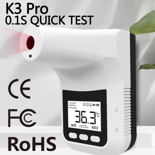 جهاز قياس الحرارة بالأشعة تحت الحمراء K3 Pro بدون لمس للجبهة والجسم، حساس للضوء، شاشة عرض LCD مقاس 2.8 بوصة، K3 Pro