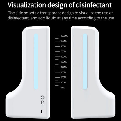 K9 Pro Handsfree Non-contact Body Light-sensitive Distance Sensor Thermometer + 1000ml Automatic Non-contact Liquid Soap Dispenser with Base Mount, K9 Pro