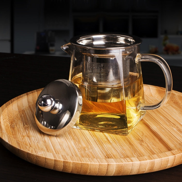 Stainless Steel Clear Heat Resistant Glass Filter Tea Pot, Capacity: 750ml, Capacity: 750ml