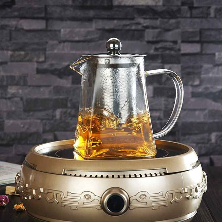 Stainless Steel Clear Heat Resistant Glass Filter Tea Pot, Capacity: 750ml, Capacity: 750ml
