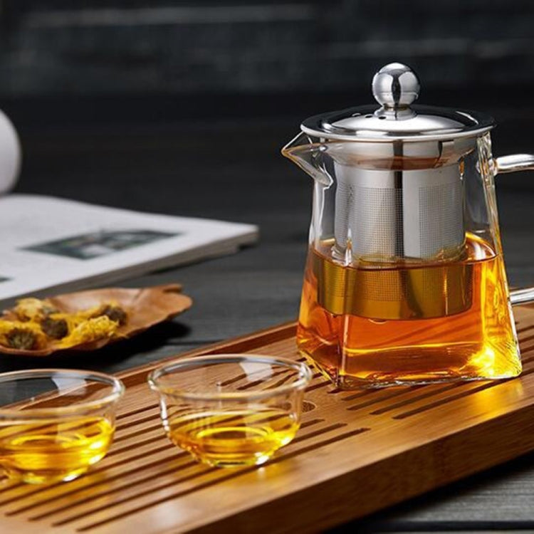 Stainless Steel Clear Heat Resistant Glass Filter Tea Pot, Capacity: 750ml, Capacity: 750ml