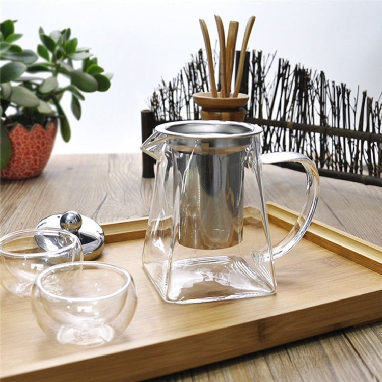 Stainless Steel Clear Heat Resistant Glass Filter Tea Pot, Capacity: 950ml, Capacity: 950ml