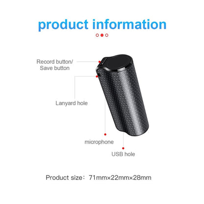 Q70 8GB Smart HD Noise Reduction Voice Control Recording Pen