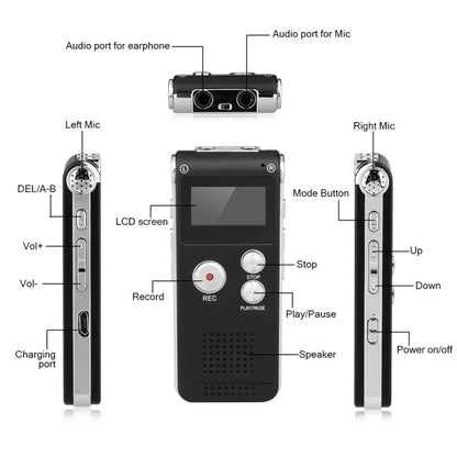 SK012 16GB Smart Noise Reduction HD Voice Recording Pen