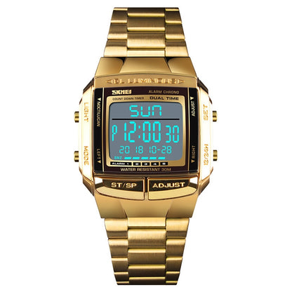 SKMEI 1381 Multifunctional Men Outdoor Business Sport Noctilucent Waterproof Digital Wrist Watch