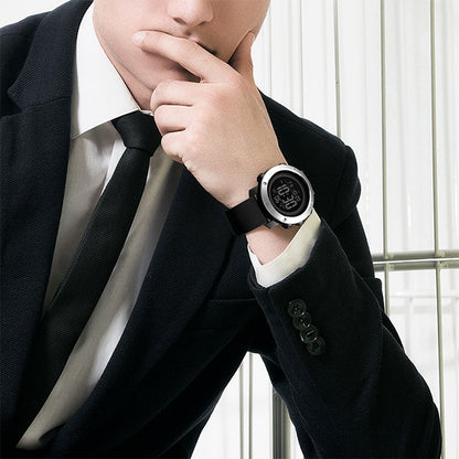 SKMEI 1426 Multifunctional Outdoor Fashion Noctilucent Waterproof Black Machine Rubber Ring Digital Watch