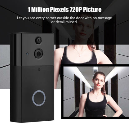 كاميرا مراقبة VESAFE HD 720P مع جرس باب ذكي مزود بفيديو وواي فاي، تدعم بطاقة TF والرؤية الليلية بالأشعة تحت الحمراء وتطبيق كشف الحركة لنظامي التشغيل iOS وAndroid، VS-A5 أسود، VS-A4 فضي