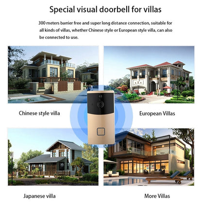 كاميرا مراقبة VESAFE Home VS-M2 عالية الدقة 720 بكسل، جرس باب ذكي مزود بفيديو واي فاي، يدعم بطاقة TF والرؤية الليلية وتطبيق كشف الأشعة تحت الحمراء لنظامي التشغيل IOS وAndroid، VS-M2