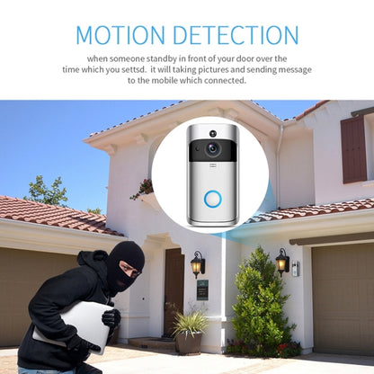 جرس باب ذكي M4 بدقة 720 بكسل، مزود بخاصية WiFi وفيديو منخفض الطاقة للغاية، مزود بثلاث فتحات للبطارية، ويدعم المراقبة عن بُعد عبر الهاتف المحمول والرؤية الليلية، وعدسة كاميرا بزاوية واسعة 166 درجة
