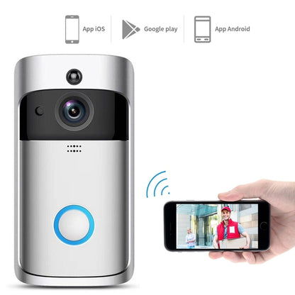 جرس باب ذكي M4 بدقة 720 بكسل، مزود بخاصية WiFi وفيديو منخفض الطاقة للغاية، مزود بثلاث فتحات للبطارية، ويدعم المراقبة عن بُعد عبر الهاتف المحمول والرؤية الليلية، وعدسة كاميرا بزاوية واسعة 166 درجة