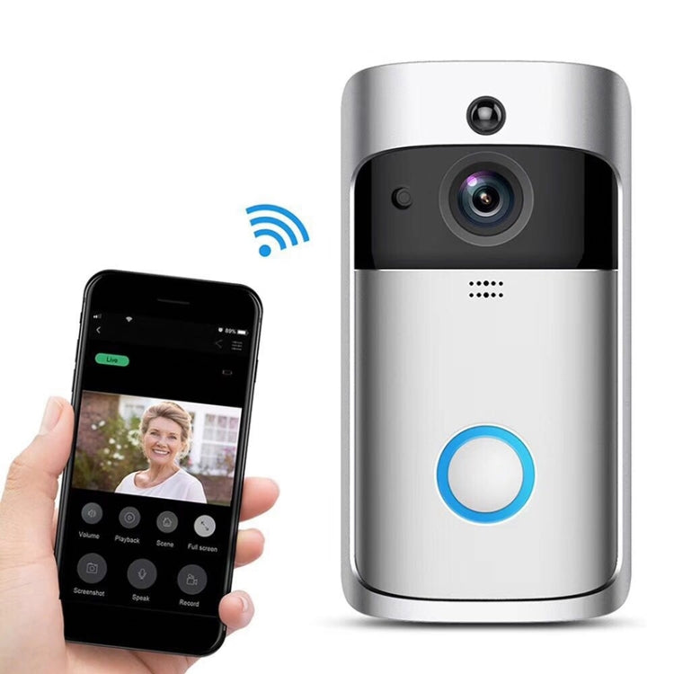 جرس باب ذكي M4 بدقة 720 بكسل، مزود بخاصية WiFi وفيديو منخفض الطاقة للغاية، مزود بثلاث فتحات للبطارية، ويدعم المراقبة عن بُعد عبر الهاتف المحمول والرؤية الليلية، وعدسة كاميرا بزاوية واسعة 166 درجة