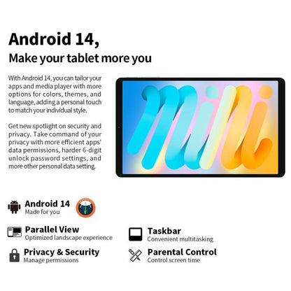 تابلت تيكلاست M50 ميني واي فاي، 4 جيجابايت + 128 جيجابايت، 8.7 بوصة، أندرويد 15، Unisoc T606 ثماني النواة، M50 ميني