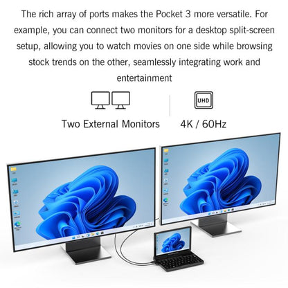جهاز كمبيوتر محمول GPD Pocket 3، 16 جيجابايت + 512 جيجابايت، 8 بوصة، نظام التشغيل Windows 11 Home Intel Core i3-1125G4، قابس الاتحاد الأوروبي، WMC2572EU، WMC2572UK، WMC2572US