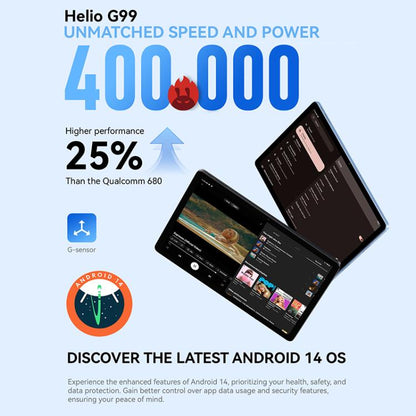 جهاز لوحي ALLDOCUBE iPlay 60 Pro 4G LTE، 6 جيجابايت + 128 جيجابايت، شاشة 11 بوصة، أندرويد 14، معالج MediaTek Helio G99 ثماني النواة، يدعم شريحتي اتصال، iPlay 60 Pro