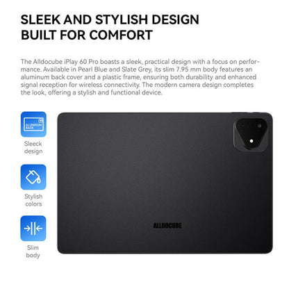 جهاز لوحي ALLDOCUBE iPlay 60 Pro 4G LTE، 6 جيجابايت + 128 جيجابايت، شاشة 11 بوصة، أندرويد 14، معالج MediaTek Helio G99 ثماني النواة، يدعم شريحتي اتصال، iPlay 60 Pro
