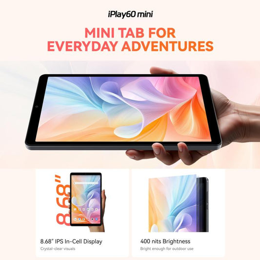 جهاز لوحي ALLDOCUBE iPlay 60 mini 4G LTE، 4 جيجابايت + 128 جيجابايت، 8.68 بوصة، أندرويد 14 Unisoc T606 ثماني النواة، يدعم شريحتي اتصال، iPlay 60 mini