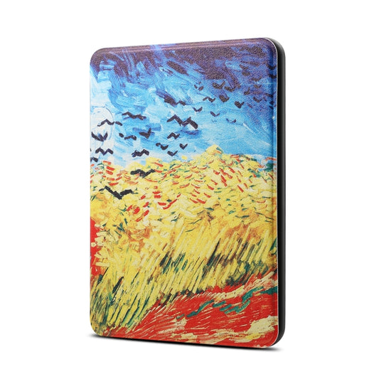 Van Gogh Oil Painting Pattern Horizontal Flip PU + TPU Leather Protective Case for Amazon Kindle Paperwhite 4 (2018), with Sleep & Wake-up Function, Kindle Paperwhite 4 (2018)