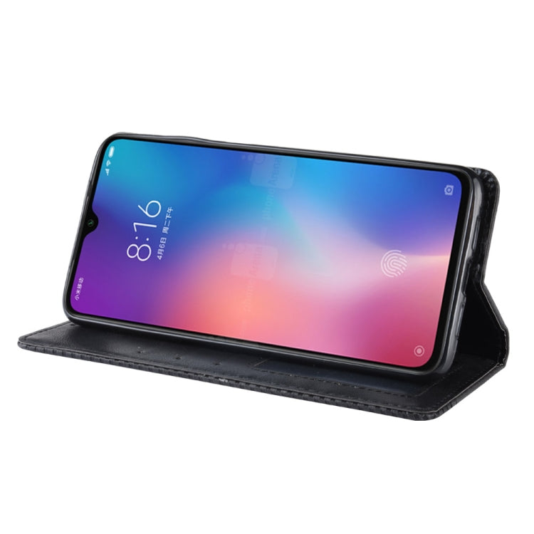 جراب جلدي أفقي قابل للطي بمشبك مغناطيسي بتصميم كلاسيكي لهاتف Xiaomi Mi 9، مع حامل وفتحات للبطاقات ومحفظة، لهاتف Xiaomi Mi 9