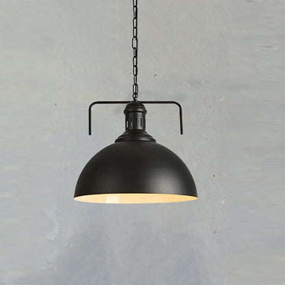 Retro Industrial Pendant Light Creative Single Head Iron Art Hanging Lamp E27 Bulb Perfect for Kitchen Dining Room Bedroom Living Room, Warm White, Cold White