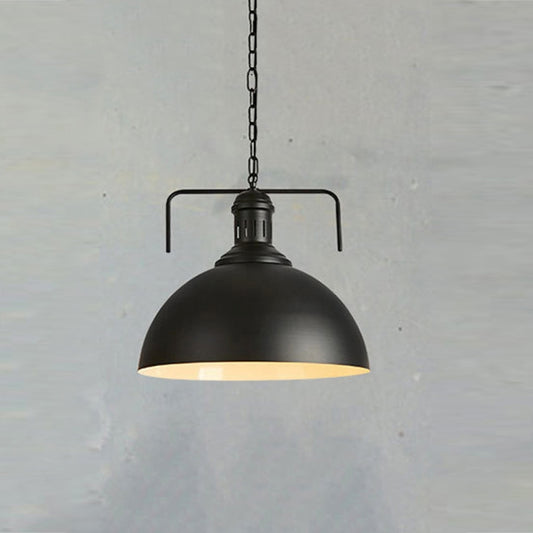Retro Industrial Pendant Light Creative Single Head Iron Art Hanging Lamp E27 Bulb Perfect for Kitchen Dining Room Bedroom Living Room, Warm White, Cold White