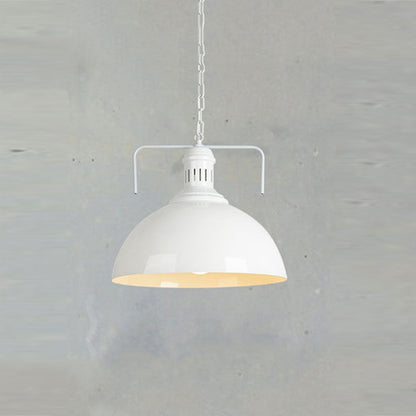 Retro Industrial Pendant Light Creative Single Head Iron Art Hanging Lamp E27 Bulb Perfect for Kitchen Dining Room Bedroom Living Room, Warm White, Cold White