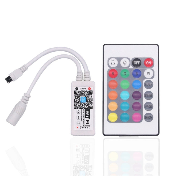 5M 3528SMD RGB IP67 Waterproof LED Light with 24 Keys WiFi Controller, 3A, US Plug, US Plug