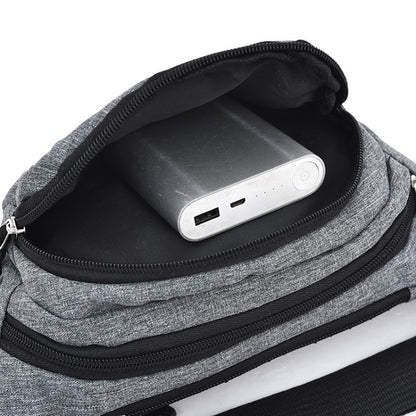 Pure Color Multi-function Pockets Waterproof Chest Bag Waist Crossbody Sports Bag