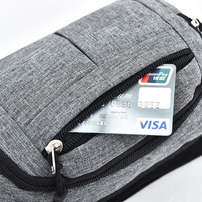 Pure Color Multi-function Casual Pockets Waterproof Chest Bag Waist Sport Bag