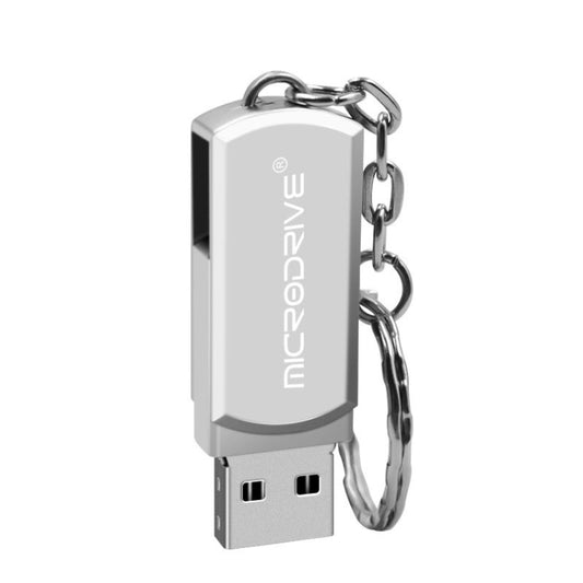 قرص تخزين معدني بتصميم شخصية إبداعية بمنفذ USB 2.0 سعة 16 جيجابايت من MicroDrive مع سلسلة مفاتيح، سعة 16 جيجابايت