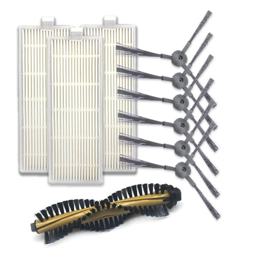 XI216 A Pair K614 Side Brushes + 3 PCS I207 Filters +I202 Main Brush Sets for ILIFE A4, XI216
