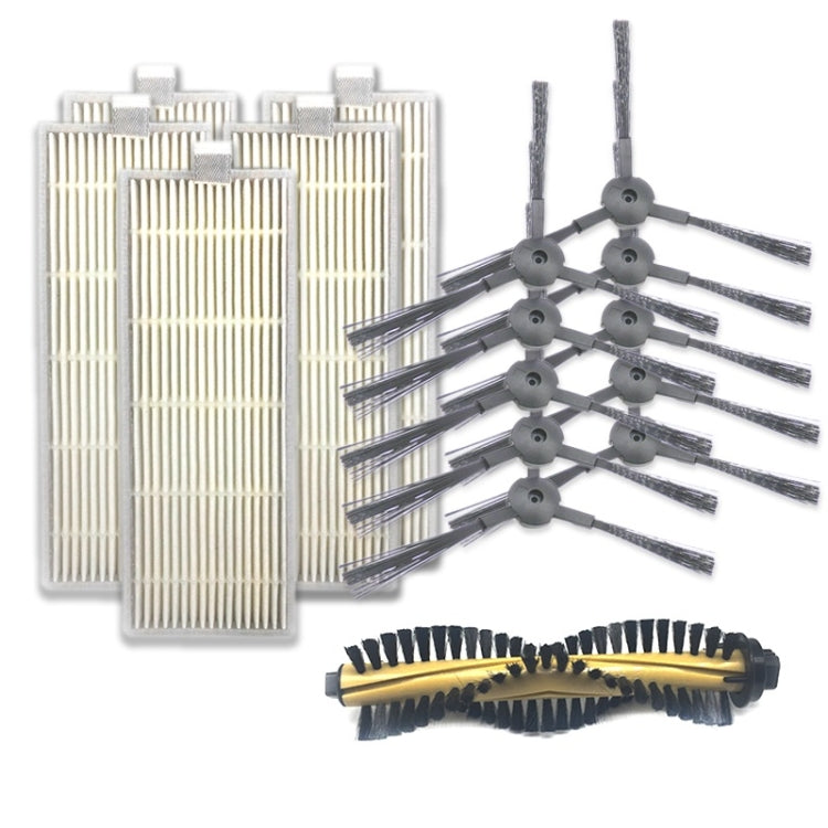 XI218 5 Pairs K614 Side Brushes + 5 PCS I207 Filters + Main Brush I202 Set for  ILIFE A4, XI218