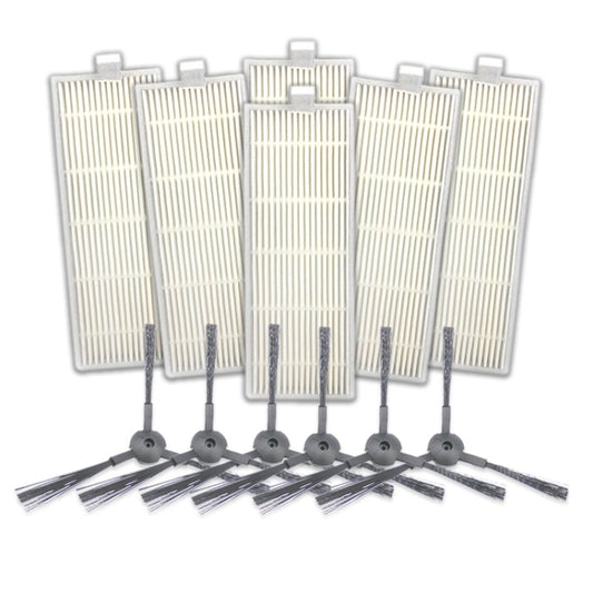 XI227 3 Pairs K614 Side Brushes *3+ 6 PCS I207 Filters for ILIFE A4 A4S A6, XI227