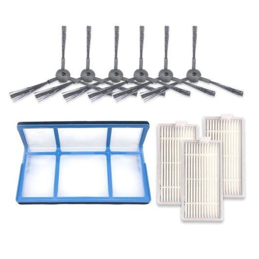 XI237 3 Pairs K614  Side Brushes + 3 PCS I208 Filters + I204 Filter Cotton Filter Set for ILIFE V5S Pro / V50 / V5S, XI237