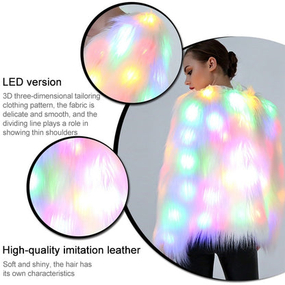 Cosplay Costumes Christmas And Halloween Night Costumes LED Colored Lights Show Clothes (Color:White With Light Size:XXXXL), S, M, L, XL, XXL, XXXL, XXXXL