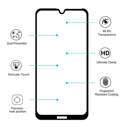 ENKAY Hat-prince Full Glue 0.26mm 9H 2.5D Full Screen Tempered Glass Film For Huawei Enjoy 9, For Huawei Enjoy 9 (1 PC)